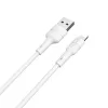 Borofone Silicone - USB to Lightning connection cable 1m (white)