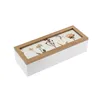 Decorative box Versa Flowers MDF Wood 9 x 6 x 24 cm