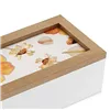 Decorative box Versa Petals MDF Wood 9 x 6 x 24 cm