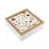 Decorative box Versa Petals MDF Wood 24 x 7 x 24 cm