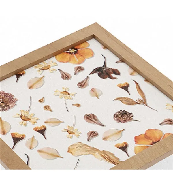 Decorative box Versa Petals MDF Wood 24 x 7 x 24 cm