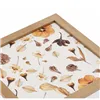 Decorative box Versa Petals MDF Wood 24 x 7 x 24 cm