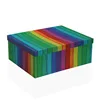 Set of Stackable Organising Boxes Versa Rainbow Cardboard 15 Pieces 35 x 16,5 x 43 cm