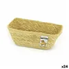 Multi-purpose basket Privilege Seagrass Rectangular 18 x 11 x 8 cm (24 Units)