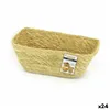 Multi-purpose basket Privilege Seagrass Rectangular 14 x 9 x 7,5 cm (24 Units)