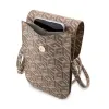 Guess GCube Stripe Phone Bag - Bag with smartphone compartment (Brown)