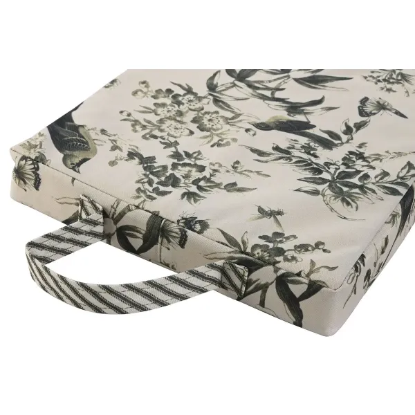 Floor cushion Home ESPRIT Green Beige Cotton Polyester 40 x 25 x 4 cm