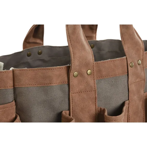 Tool Holder Home ESPRIT Bag Garden Brown 47 x 18 x 27 cm