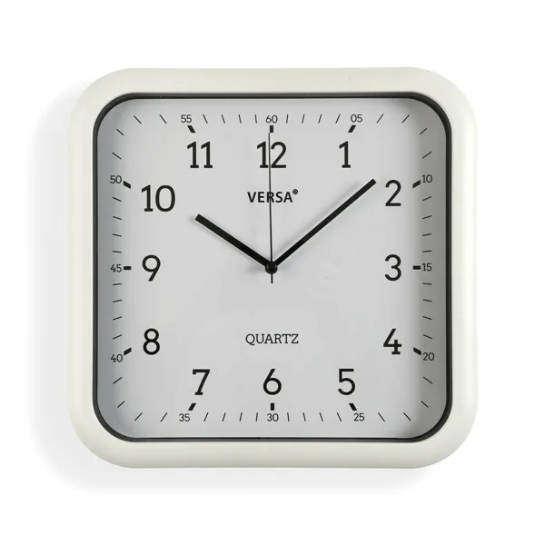 Wall Clock Versa White Plastic Quartz 3,5 x 28,5 x 29,5 cm