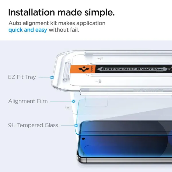 Spigen GLAS.TR EZ FIT 2-Pack - Tempered Glass for Samsung Galaxy A56 5G / S24 FE (2 pieces)