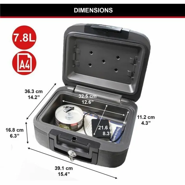 Safety-deposit box Master Lock Black 7,8 L