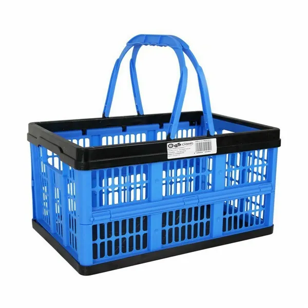 Folding Box with Handles Tontarelli Voilà Blue 16 L 39 x 25,5 x 21 cm (10 Units)