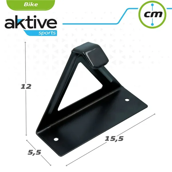 Wall Mount for Bicycle Aktive Black Metal 15,5 x 12 x 5,5 cm (24 Units)