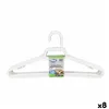 Set of Clothes Hangers Dem White Plastic 12 Pieces 38 x 17,5 cm (8 Units)