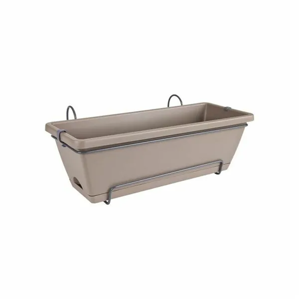 Plant pot Elho Brown 50 cm Grey polypropylene Plastic Rectangular