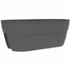 Plant pot EDA Grey Dark grey Plastic Oval Modern