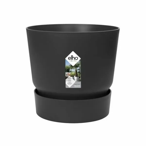 Plant pot Elho Black Plastic Circular Modern Ø 47 cm