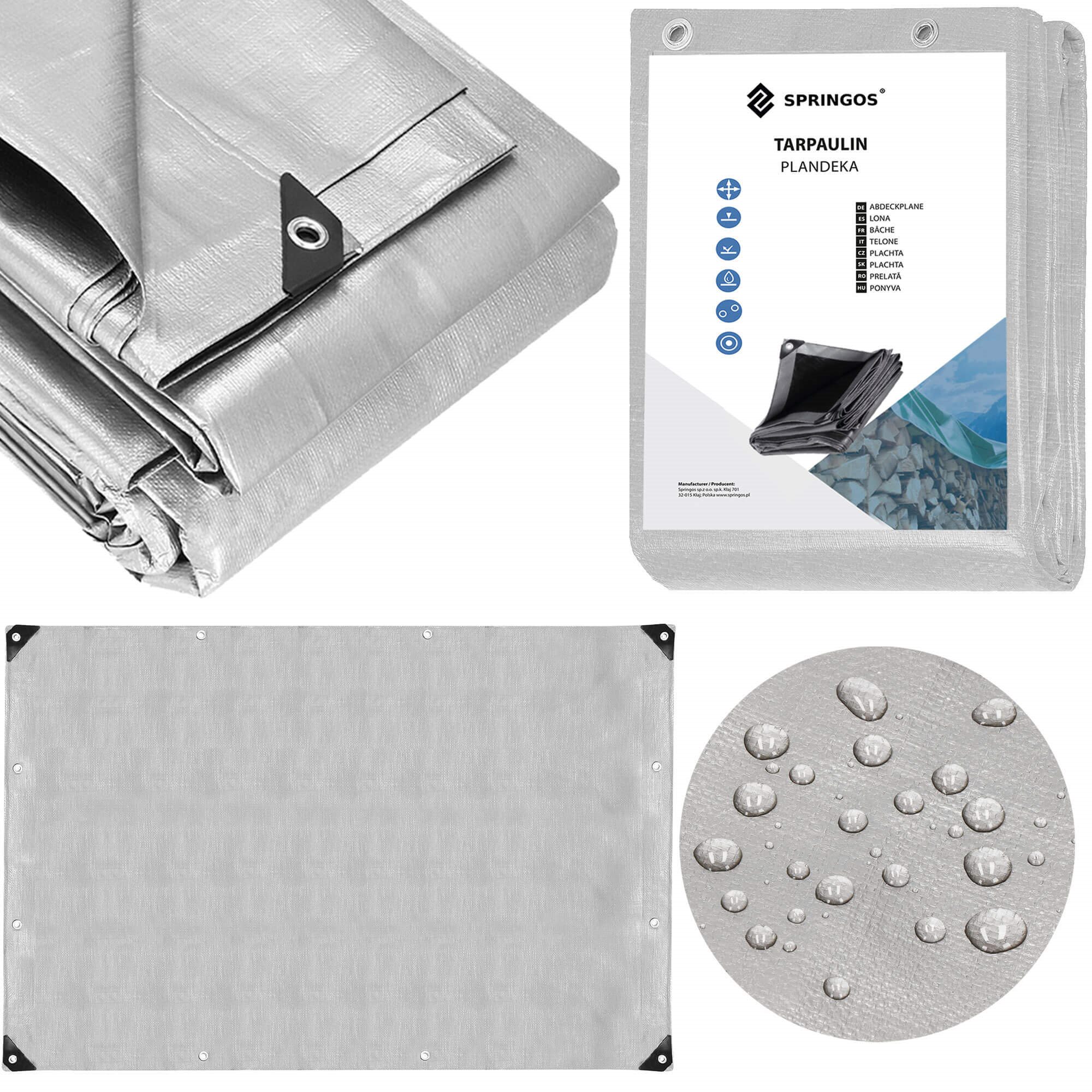 Брезент Springos GA2150 2x3м 210 г/м2 | Купить онлайн — Megaluks