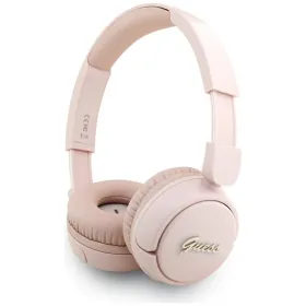 Guess Metal Logo Script - Wireless Over-Ear Headphones Bluetooth V5.3 (pink)
