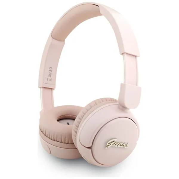Guess Metal Logo Script - Wireless Over-Ear Headphones Bluetooth V5.3 (pink)