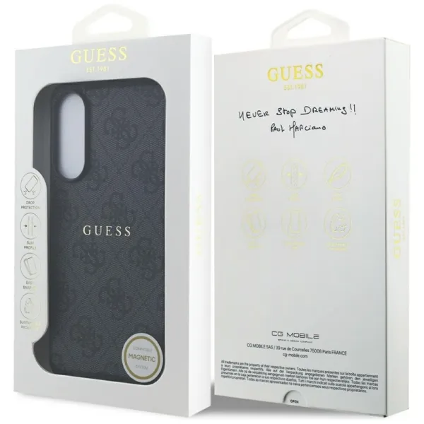 Guess 4G Ring Classic Logo MagSafe - Case Samsung Galaxy S25 Edge (black)