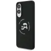 Karl Lagerfeld Silicone Double Heads And Circle MagSafe - Case for Samsung Galaxy S25 Edge (black)