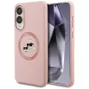 Karl Lagerfeld Silicone Double Heads And Circle MagSafe - Case for Samsung Galaxy S25 Edge (pink)