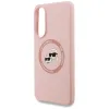 Karl Lagerfeld Silicone Double Heads And Circle MagSafe - Case for Samsung Galaxy S25 Edge (pink)