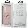 Karl Lagerfeld Silicone Double Heads And Circle MagSafe - Case for Samsung Galaxy S25 Edge (pink)