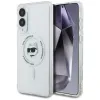 Karl Lagerfeld Button Choupette Head Printed Logo MagSafe - Case for Samsung Galaxy S25 Edge (white)