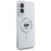 Karl Lagerfeld Button Choupette Head Printed Logo MagSafe - Case for Samsung Galaxy S25 Edge (white)