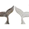 Decorative Figure Home ESPRIT White Natural Mediterranean Stripped 25 x 6 x 33 cm (2 Units)