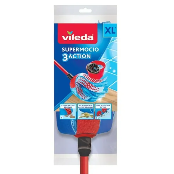 Replacement Vileda 3Action Velour XL Mop Polyamide Polyester Cellulose (1 Unit)