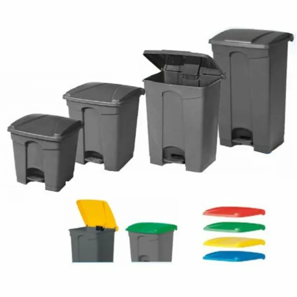 Rubbish bin Grey Plastic Rectangular 30 L