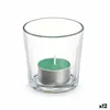 Scented Candle 7 x 7 x 7 cm (12 Units) Glass Bamboo