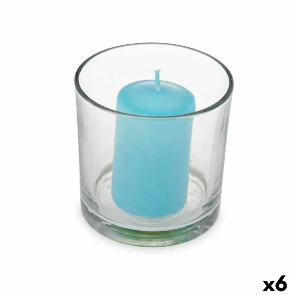 Scented Candle 10 x 10 x 10 cm (6 Units) Glass Ocean