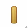 Candle Golden 7 x 20 x 7 cm (12 Units)