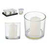 Scented Candle 10 x 10 x 10 cm (6 Units) Glass Cotton