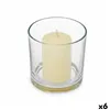 Scented Candle 10 x 10 x 10 cm (6 Units) Glass Vanilla