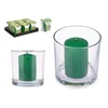 Scented Candle 10 x 10 x 10 cm (6 Units) Glass Bamboo