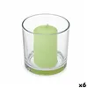 Scented Candle 10 x 10 x 10 cm (6 Units) Glass Jasmine