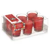 Scented Candle Set 16 x 6,5 x 11 cm (12 Units) Glass Red fruits