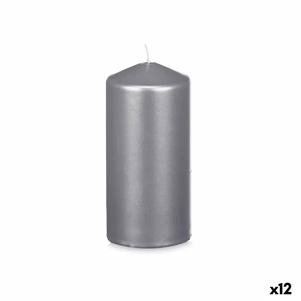 Candle Silver 7 x 15,5 x 7 cm (12 Units)