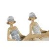 Decorative Figure Home ESPRIT White Sky blue Mediterranean 17,5 x 10 x 10,5 cm (2 Units)