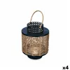 Lantern Black Metal 17 x 23 x 17 cm (4 Units) Rattan