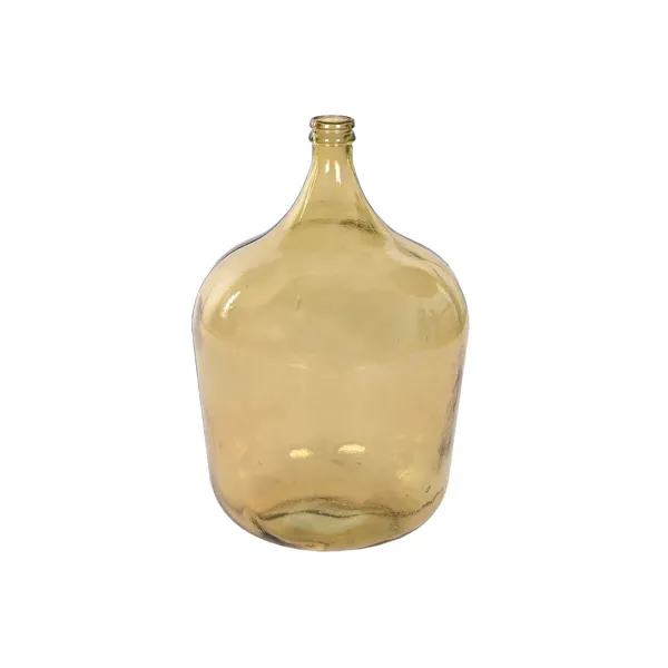 Vase Home ESPRIT Yellow Recycled glass 36 x 36 x 56 cm