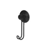 Hook for hanging up Black Steel ABS 6 x 13 x 4 cm (24 Units)