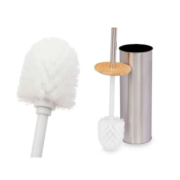 Toilet Brush Silver Bamboo Stainless steel 9,5 x 27,5 x 9,5 cm (6 Units)