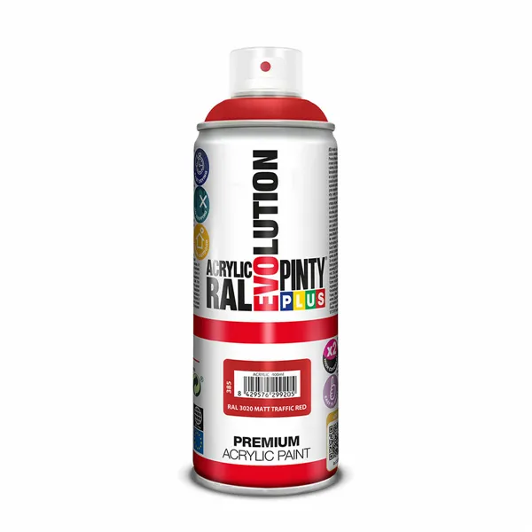 Spray paint Pintyplus Evolution RAL 3020 Traffic Red 400 ml Matt