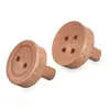 Hangers Brown Wood Buttons Set 2 Pieces (6 Units)